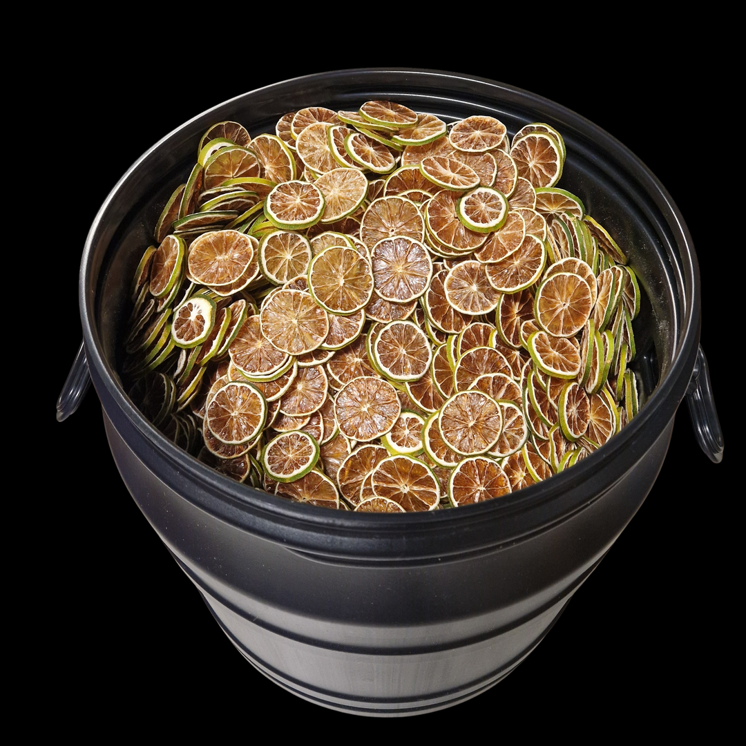 Tranches de citron vert séché