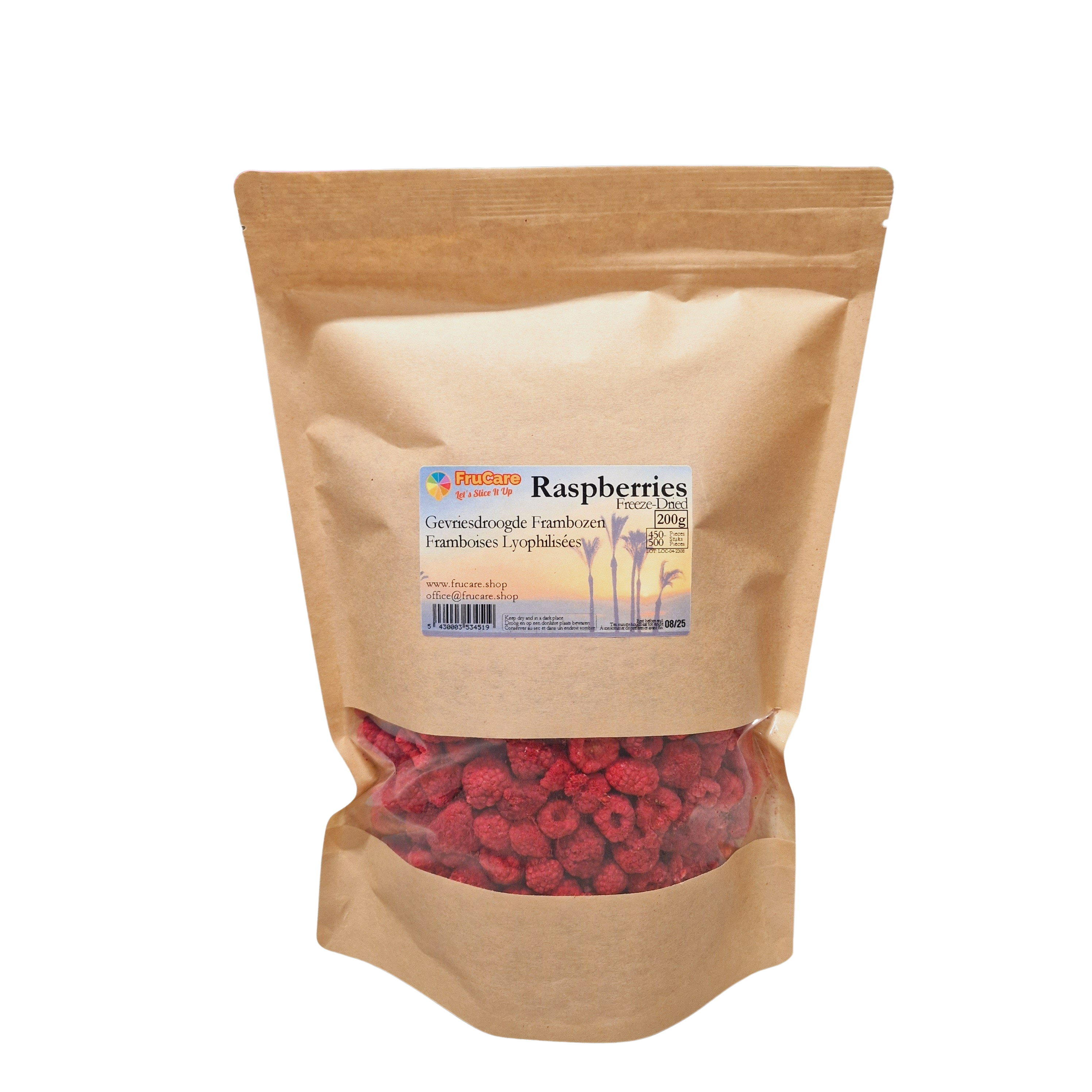 Framboises entières lyophilisées - 375 g