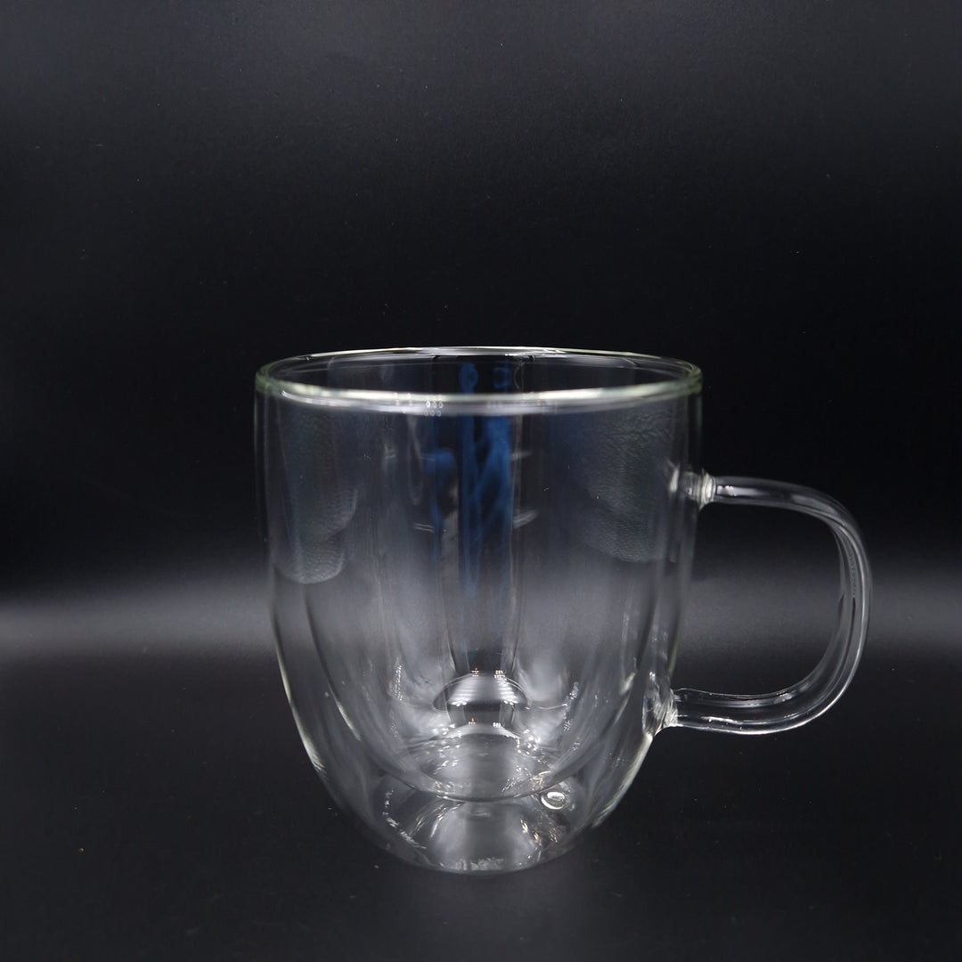 Double walled tea glasses with handle
