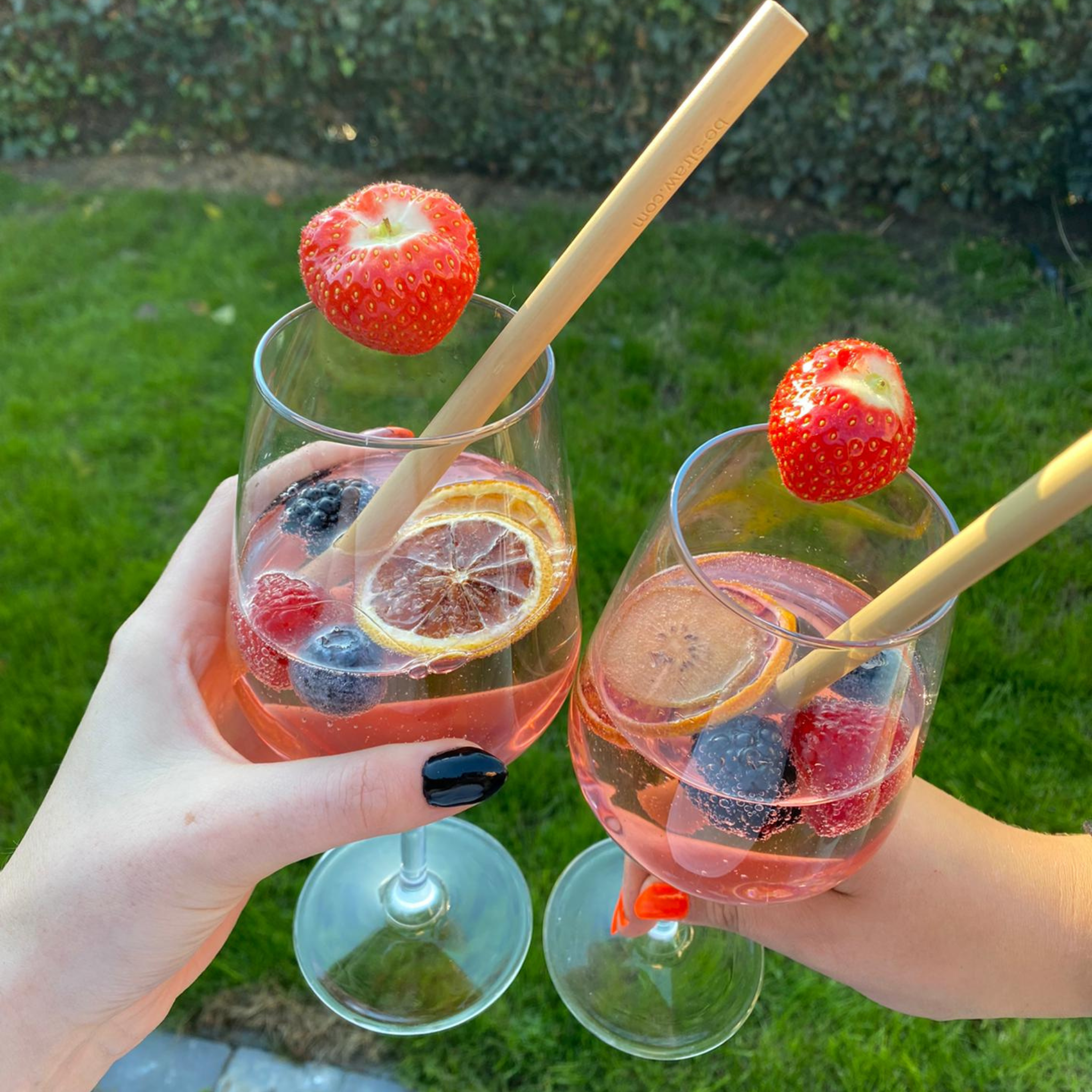 Fruitige Bellini met FruCare-garnering