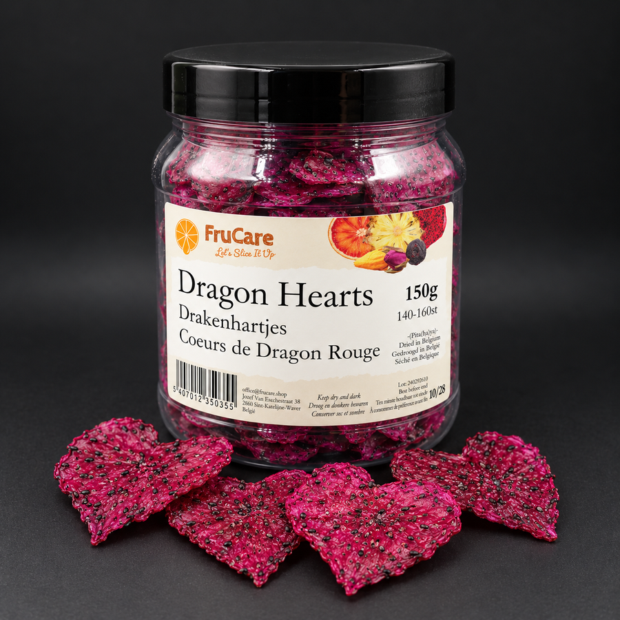 Drakenhartjes - Rode Pitahaya Hartjes | 150g · pot