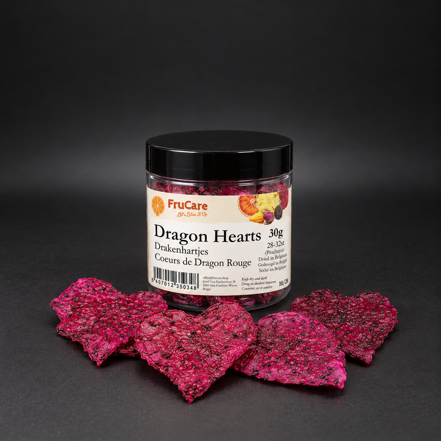 Drakenhartjes - Rode Pitahaya Hartjes | 30g · pot