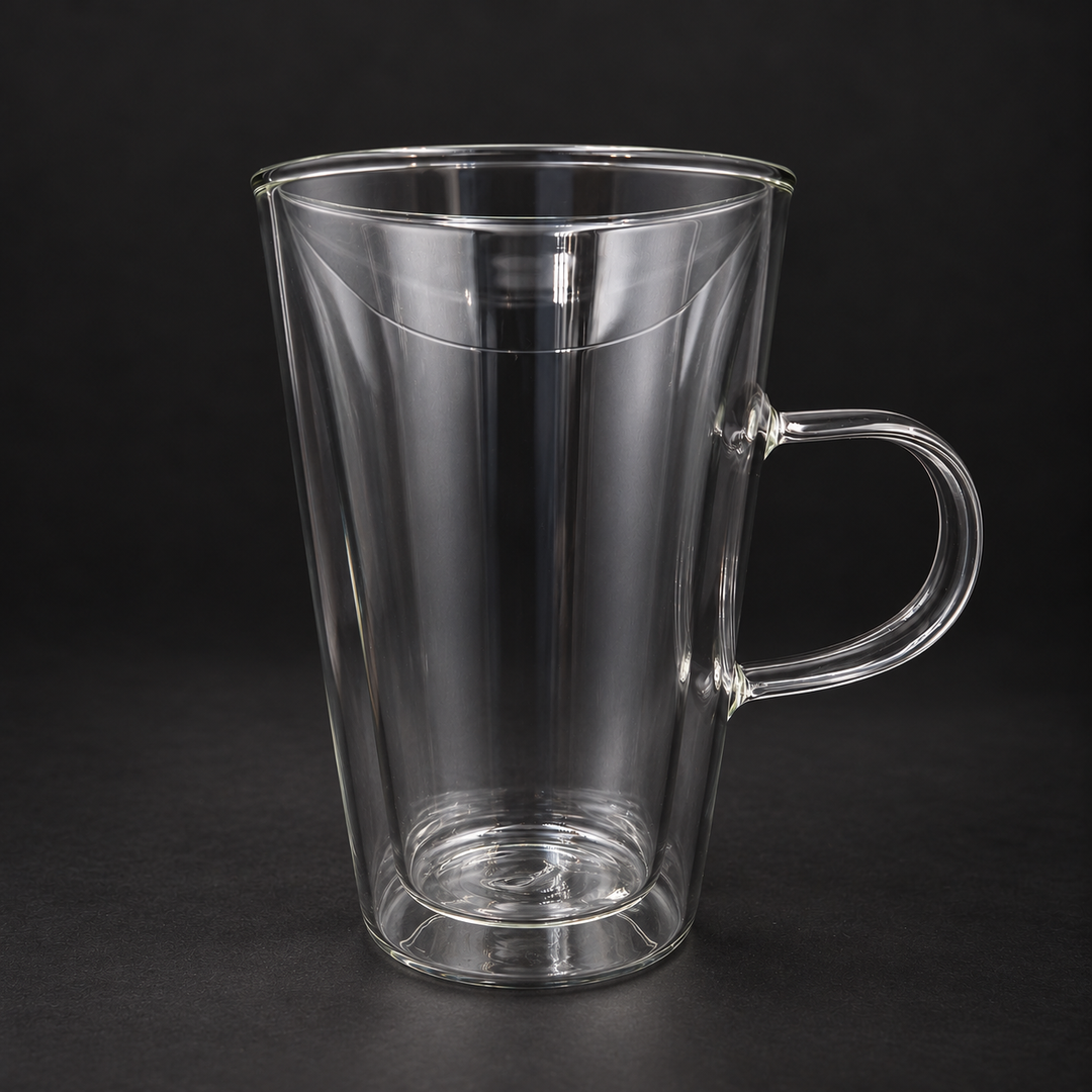 Dubbelwandige theeglazen met handvat | 400ml