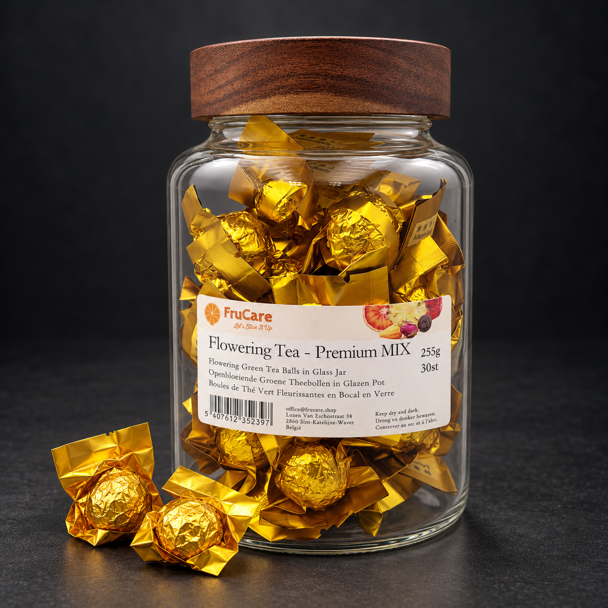 Bloeiende Groene Theebollen - Premium GLASS MIX | 30st x 8.5g = 255g