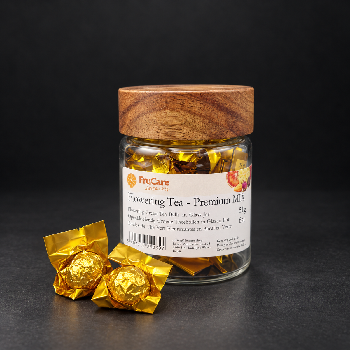 Bloeiende Groene Theebollen - Premium GLASS MIX | 6st x 8.5g = 51g