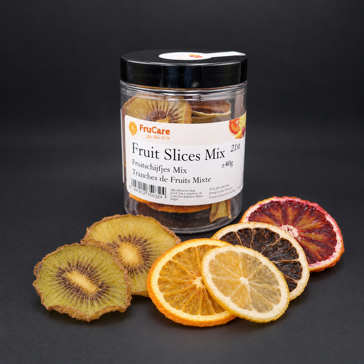 Fruitschijfjes MIX | 21st (±40g) · pot