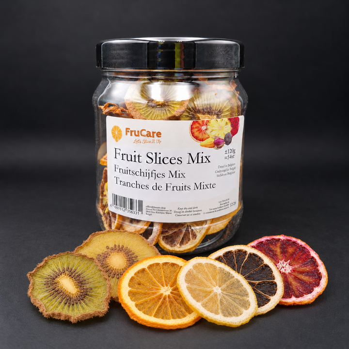 Fruitschijfjes MIX | 54st (±120g) · pot