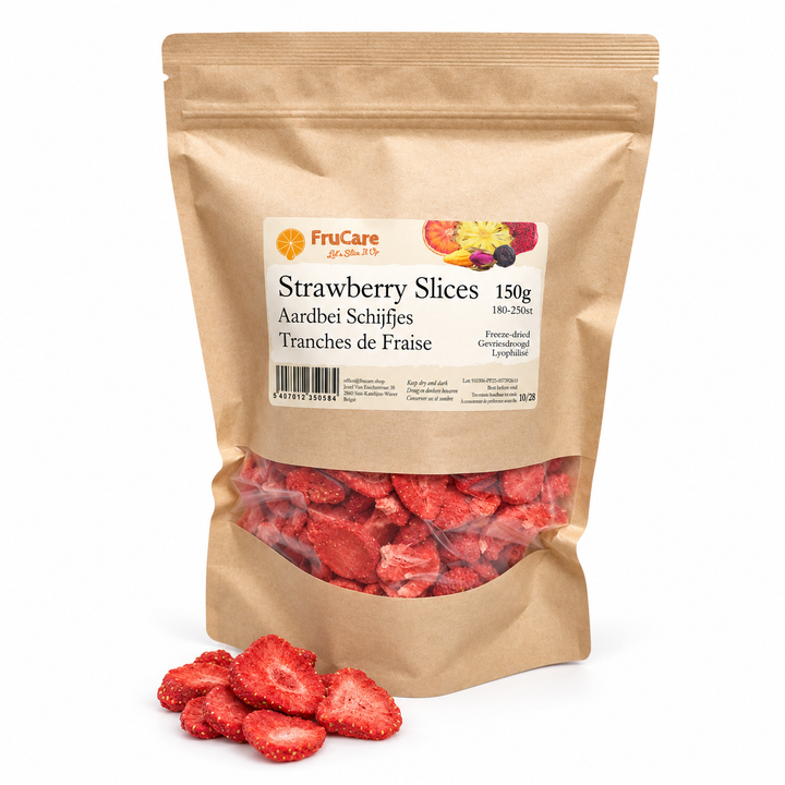 Gevriesdroogde Aardbei Schijfjes | 150g · pot