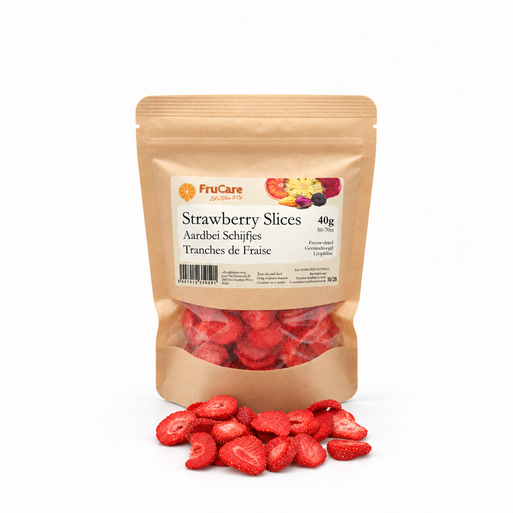 Gevriesdroogde Aardbei Schijfjes | 40g · pot