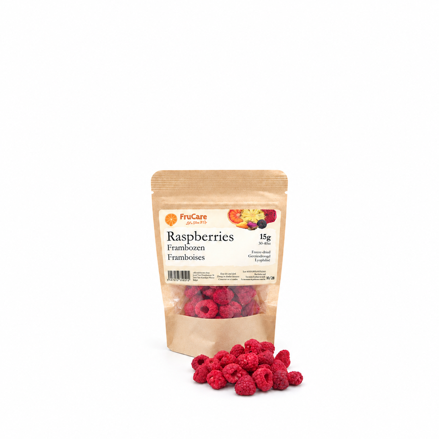 Gevriesdroogde Frambozen Heel | 15g · pot