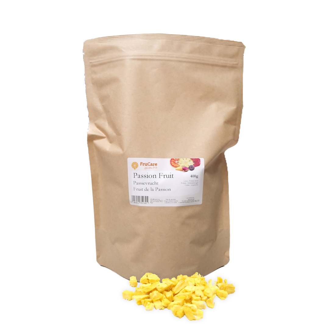 Gevriesdroogde Passievrucht Blokjes | 400g · zak